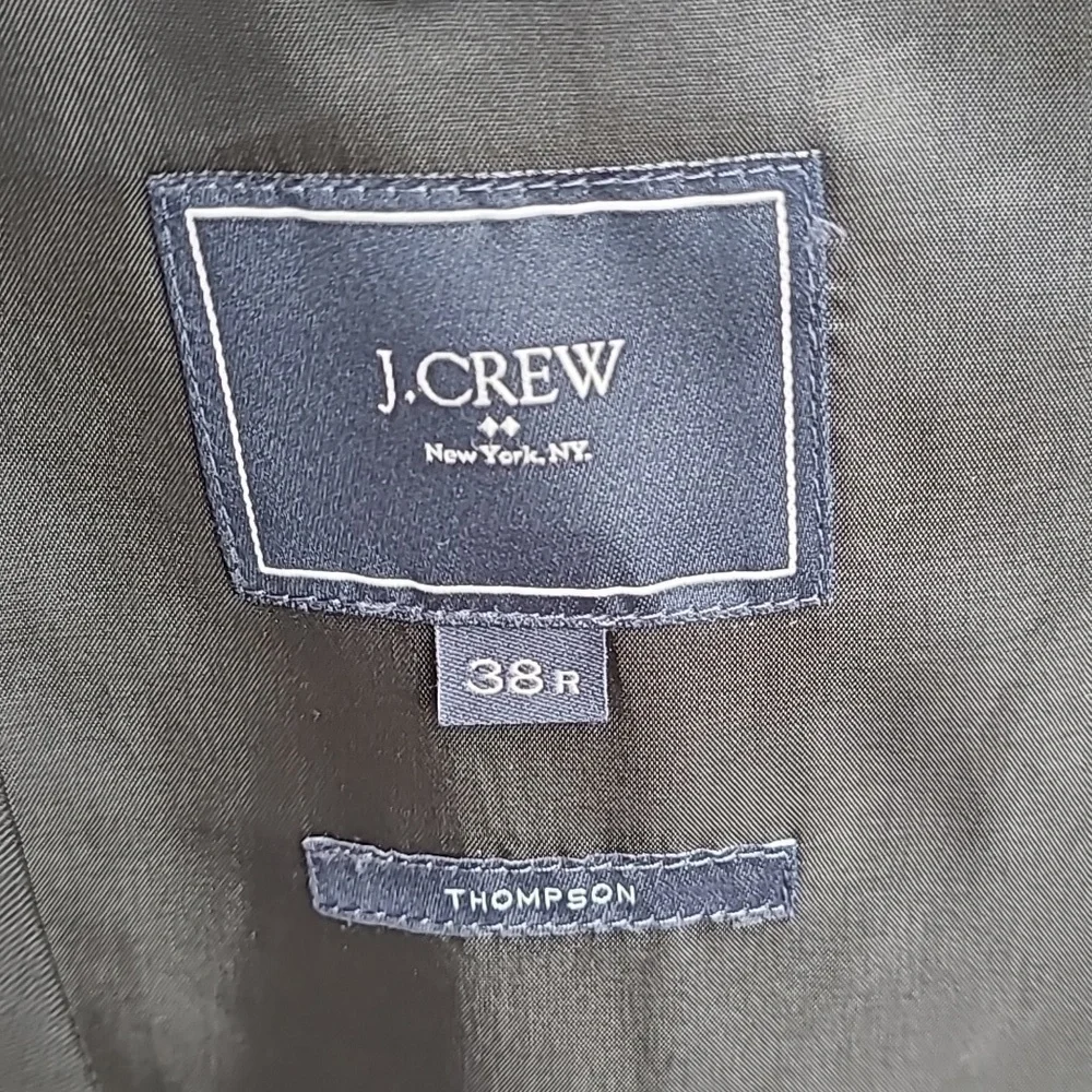J CREW Thompson Solid Black Weave Wool‎ Mens Sz 38 R Sport Coat Blazer